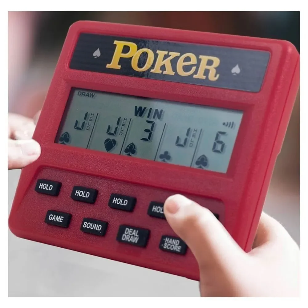 Trademark Poker 5-in-1 Poker Game – Electronic Handheld Games Including Draw